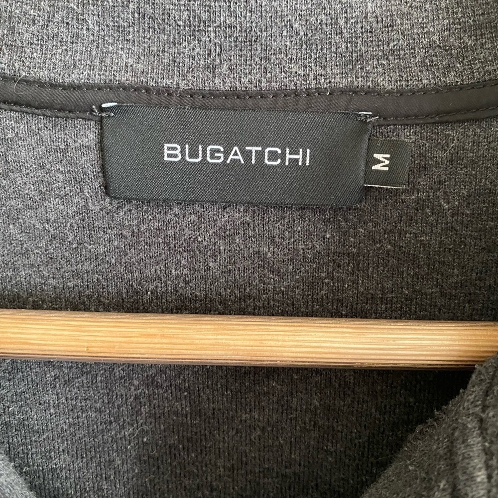 BUGATCHI Men’s Mixed Media Cotton Blend Quarter Zip Pullover Sweatshirt Size M - Picture 13 of 13